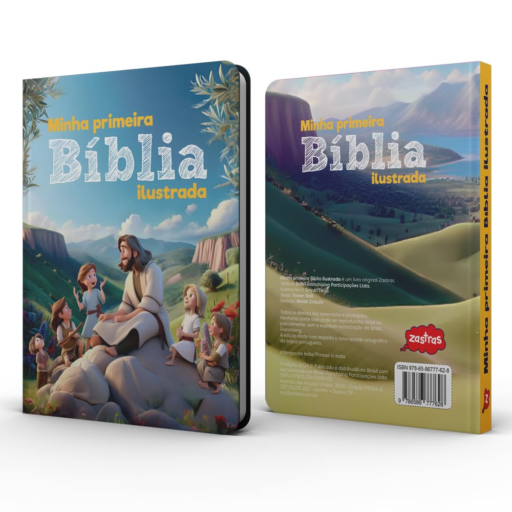 Capa e contracapa de “Minha primeira Bíblia ilustrada”
