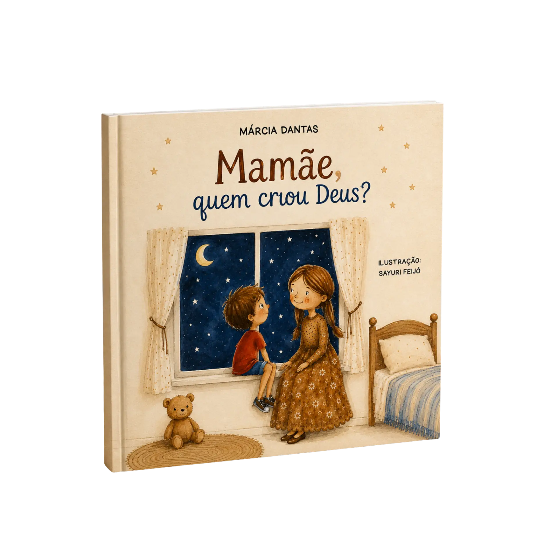 Capa do livro “Mamãe, quem criou Deus?” de Márcia Dantas